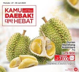 Promo Harga Durian Monthong Nusantara per 1000 gr - LotteMart