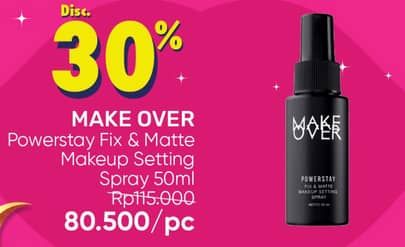 Promo Harga Make Over Powerstay Fix & Matte Makeup Setting Spray 50 ml - Guardian