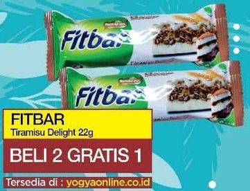 Promo Harga FITBAR Makanan Ringan Sehat Tiramisu 22 gr - Yogya