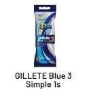 Promo Harga GILLETTE Blue 3 Simple 1 pcs - Alfamart