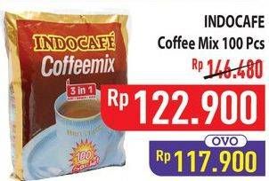 Promo Harga Indocafe Coffeemix 3in1 per 100 sachet 20 gr - Hypermart