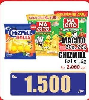 Promo Harga Macito Snack/Chizmill Balls   - Hari Hari