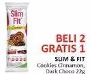 Promo Harga SLIM & FIT Cookies Dark Chocolate, Raisin Cinnamon 22 gr - Alfamidi