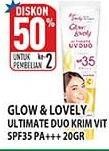 Promo Harga Glow & Lovely (fair & Lovely) Ultimate UV Duo Vitamin C SPF 35 Pa+++  20 gr - Hypermart