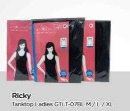 Promo Harga Ricky Tanktop Ladies GTLT-07BL  - TIP TOP