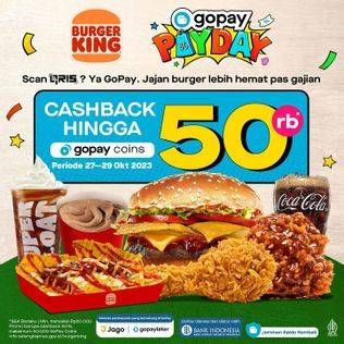 Promo Harga Cashback hingga 50%  - Burger King