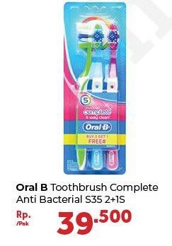 Promo Harga ORAL B Toothbrush Complete Anti Bacterial Soft  - Carrefour