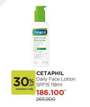 Promo Harga CETAPHIL Daily Facial Moisturizer SPF15 118 ml - Watsons