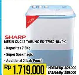 Promo Harga Sharp ES-T79SJ-BL/PK  - Hypermart