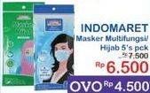 Promo Harga INDOMARET Masker Multifungsi Anti Bakteri, Hijab 5 pcs - Indomaret