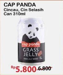 Promo Harga Cap Panda Minuman Kesehatan Cincau, Cincau Selasih 310 ml - Alfamart