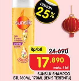 Promo Harga Sunsilk Shampoo 160 ml - Superindo