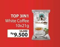 Promo Harga Top Coffee White Coffee per 10 sachet 21 gr - Alfamidi