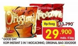Promo Harga Good Day Instant Coffee 3 in 1 Mocacinno, Original 30 pcs - Superindo
