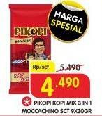 Promo Harga Pikopi 3 in 1 Kopi Mix Moccachino per 9 pcs 20 gr - Superindo
