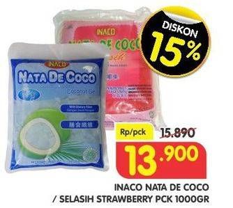 Promo Harga INACO Nata De Coco/ Selasih Strawberry 1000 gr - Superindo