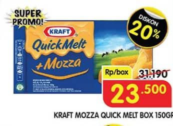 Promo Harga Kraft Quick Melt Mozza 165 gr - Superindo