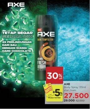Promo Harga AXE Body Spray 135 ml - Watsons