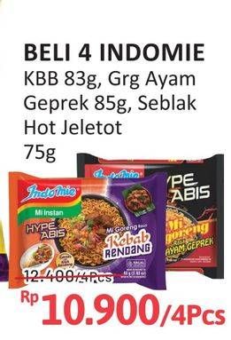 Promo Harga Indomie Hype Abis Kebab Rendang, Ayam Geprek, Seblak Hot Jeletot 75 gr - Alfamidi