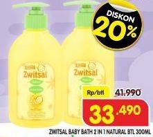 Promo Harga Zwitsal Natural Baby Bath 2 In 1 300 ml - Superindo