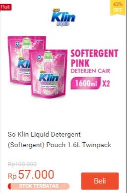 Promo Harga So Klin Liquid Detergent 1600 ml - Shopee