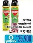 Promo Harga BAYGON Insektisida Spray Citrus Fresh, Tea Blossom 600 ml - Hypermart