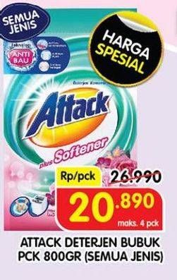 Promo Harga Attack Detergent Powder All Variants 800 gr - Superindo