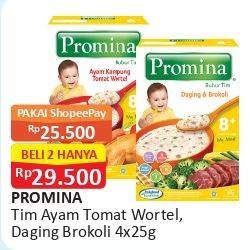 Promo Harga PROMINA Bubur Tim 8+ Daging Brocoli, Ayam Kampung Tomat Wortel 100 gr - Alfamart