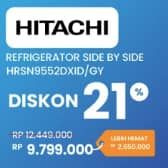 Promo Harga Hitachi HRSN9552DXID Side By Side 525L 525 ltr - Electronic City