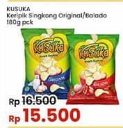 Promo Harga Kusuka Keripik Singkong Original, Balado 180 gr - Indomaret