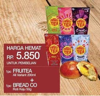 Promo Harga Fruit Tea + Bread Co Roti Keju  - Yogya