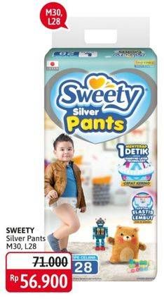 Promo Harga Sweety Silver Pants L28, M30 28 pcs - Alfamidi