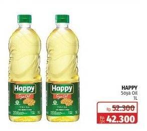 Promo Harga HAPPY Soya Oil 1000 ml - Lotte Grosir