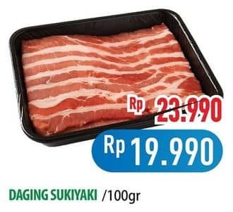 Promo Harga Sapi Sukiyaki per 100 gr - Hypermart