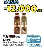 Promo Harga Ichitan Cold Brew Coffee Brown Sugar, Classic Latte 250 ml - Alfamidi