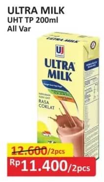 Promo Harga Ultra Milk Susu UHT All Variants 200 ml - Alfamart