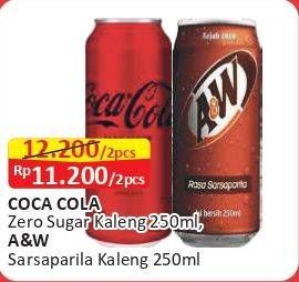 Promo Harga Coca Cola/A&W Sarspatila  - Alfamart