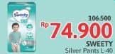 Promo Harga Sweety Silver Pants L40 40 pcs - Alfamidi