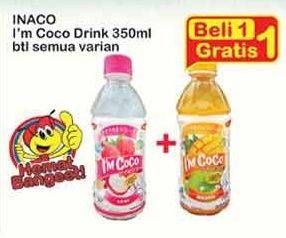 Promo Harga INACO Im Coco Drink All Variants 350 ml - Indomaret