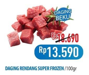 Promo Harga Daging Rendang Sapi Frozen per 100 gr - Hypermart