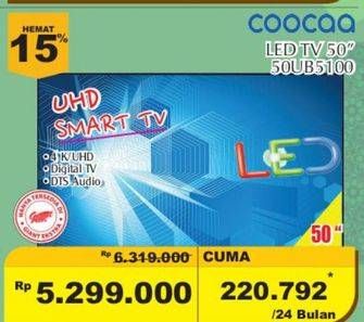 Promo Harga COOCAA 50UB5100 Premium LED 4K UHD Smart TV 1 pcs - Giant
