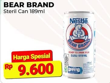 Promo Harga Bear Brand Susu Steril 189 ml - Alfamart