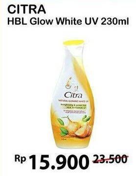 Promo Harga CITRA Hand & Body Lotion Natural Glowing White 230 ml - Alfamart