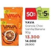 Promo Harga Yava Granola with Cashews Chocolate Banana, Chocolate Vanilla 90 gr - Watsons