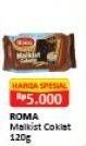 Promo Harga ROMA Malkist Cokelat 120 gr - Alfamart