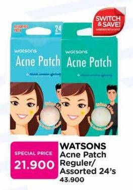 Promo Harga Watsons Acne Patch Assorted, Regular 24 pcs - Watsons