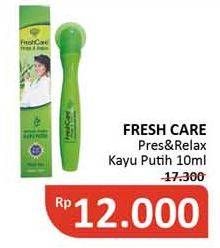 Promo Harga FRESH CARE Minyak Angin Press & Relax Kayu Putih 10 ml - Alfamidi