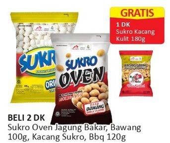 Promo Harga DUA KELINCI Kacang Sukro Oven Rasa Jagung Bakar, Oven Rasa Bawang, BBQ 100 gr - Alfamart