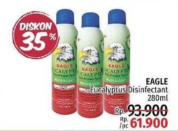 Promo Harga CAP LANG Eagle Eucalyptus Disinfectant Spray 280 ml - LotteMart