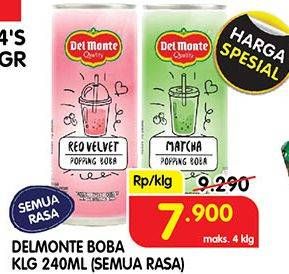 Promo Harga DEL MONTE Boba Drink All Variants 240 ml - Superindo